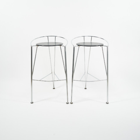 Pair of LUNE D’ARGENT stools by Pascal Mourgue for Fermob