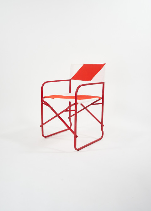 GRAPHIC fabric folding chair by Carlo Lerolin for Lerolin Thiene