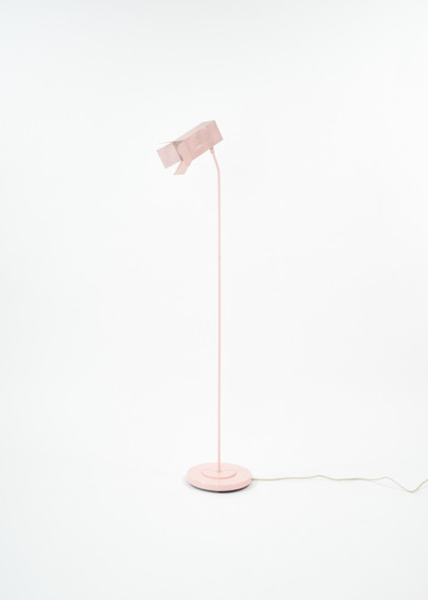 1990s pink MESH floorlamp